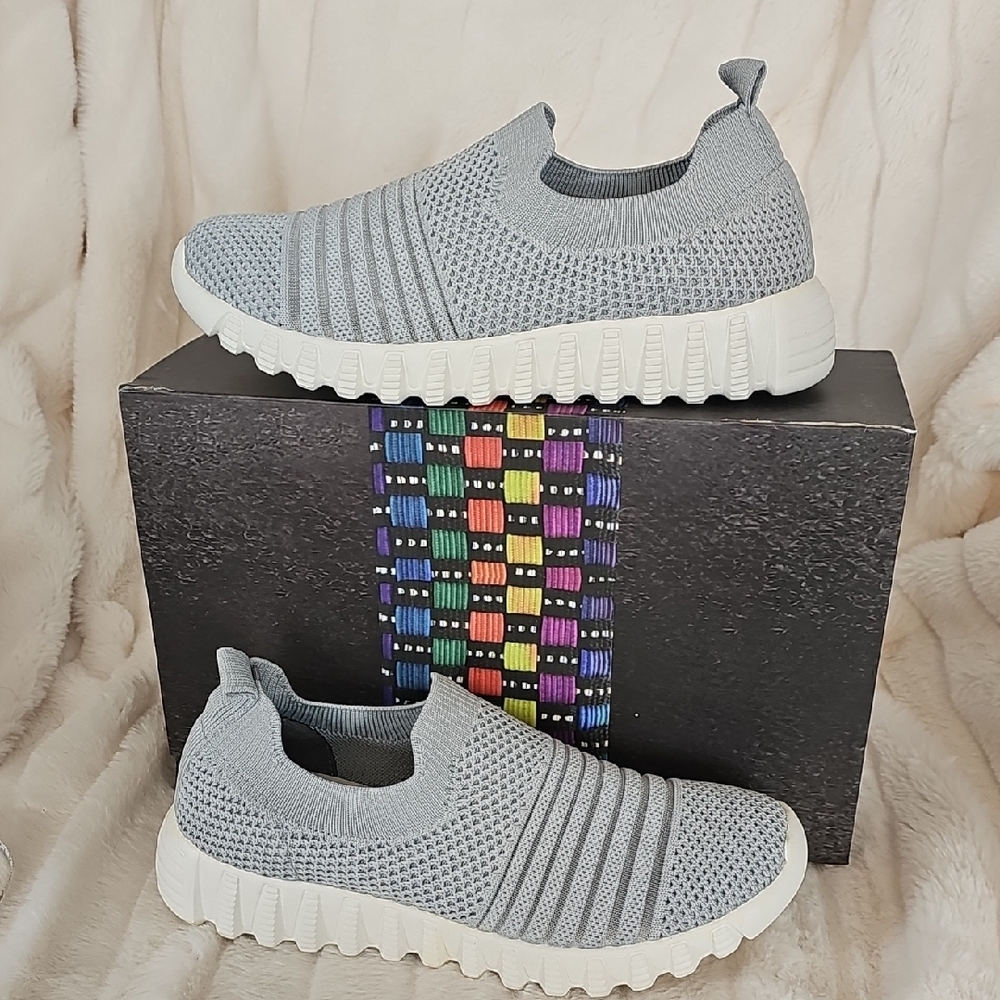 Bernie Mev Gray Slip-On Footwear
